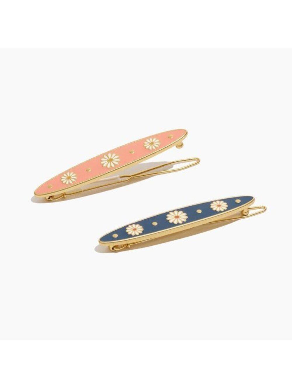 Madewell Two Pack Daisy Delight Enamel Hair Clips